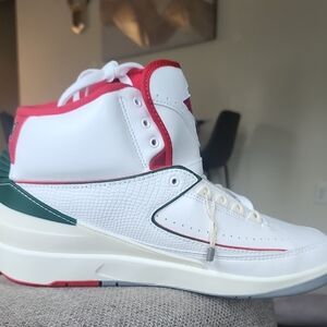 Nike White and Red Athletic Shoes